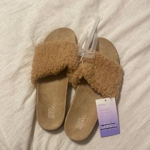 Target Stars Above fuzzy teddy Slippers Sandals